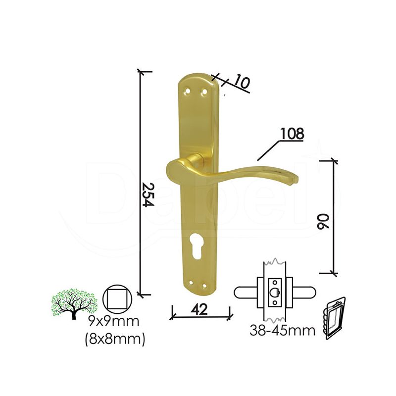 KVAKA ŠILD ZA VRATA JELENA MS (CILINDAR)