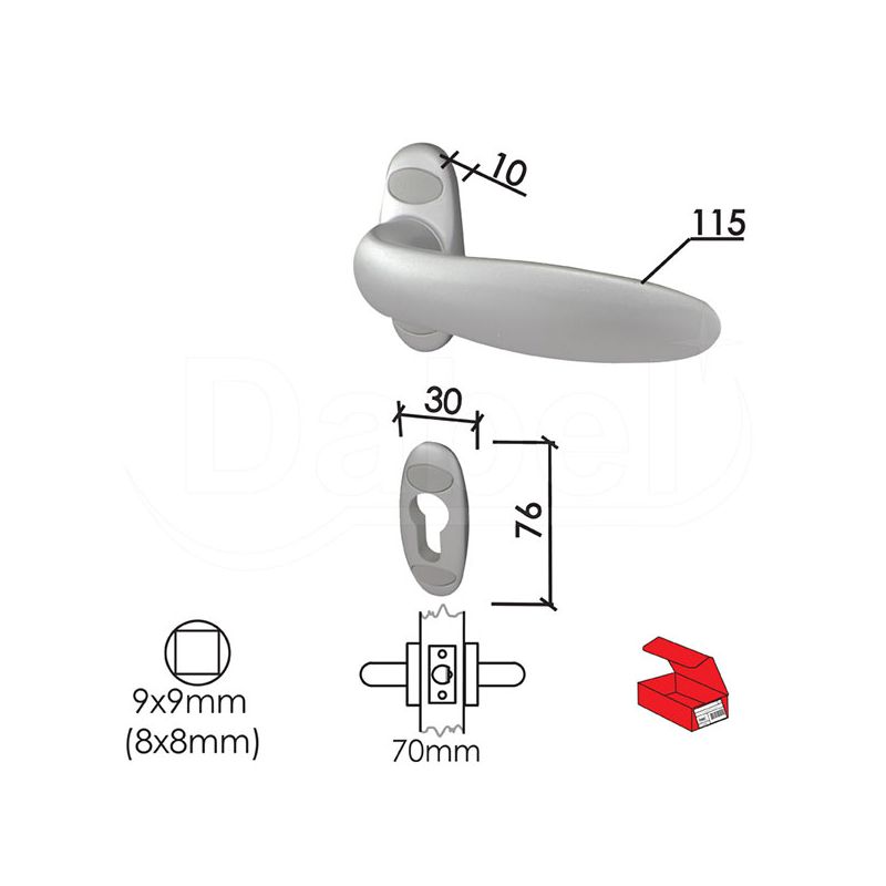 KVAKA ROZETA ZA ALU VRATA GOČ (BELA)