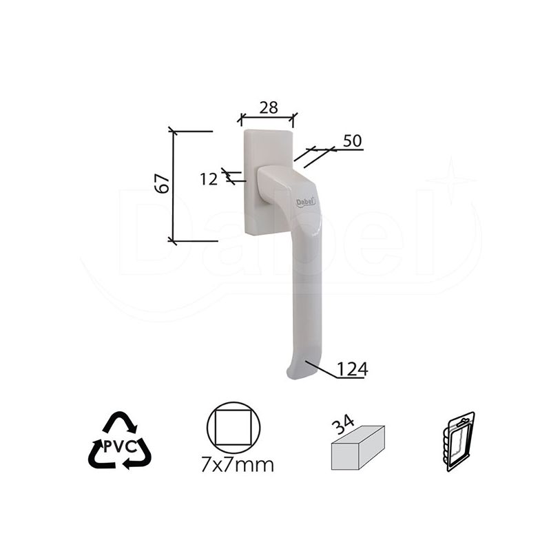 RUČICA ZA PROZORE KOPAONIK-P (BELA)